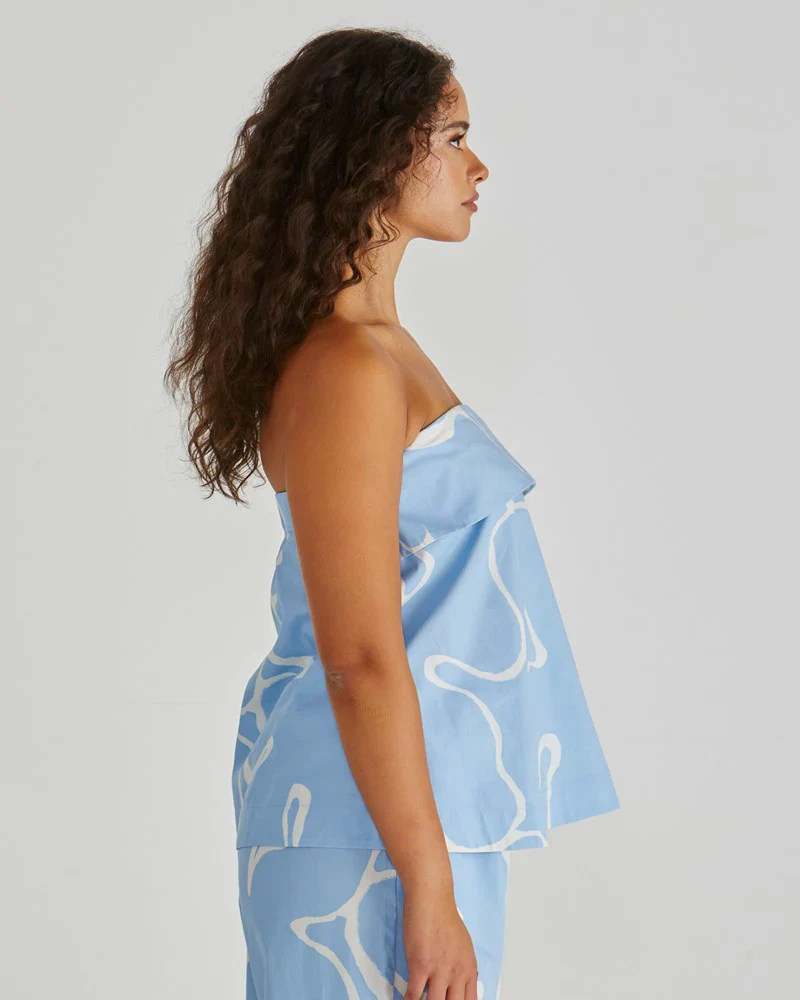 TILDA STRAPLESS TOP - Abstract Daisy - Image 3